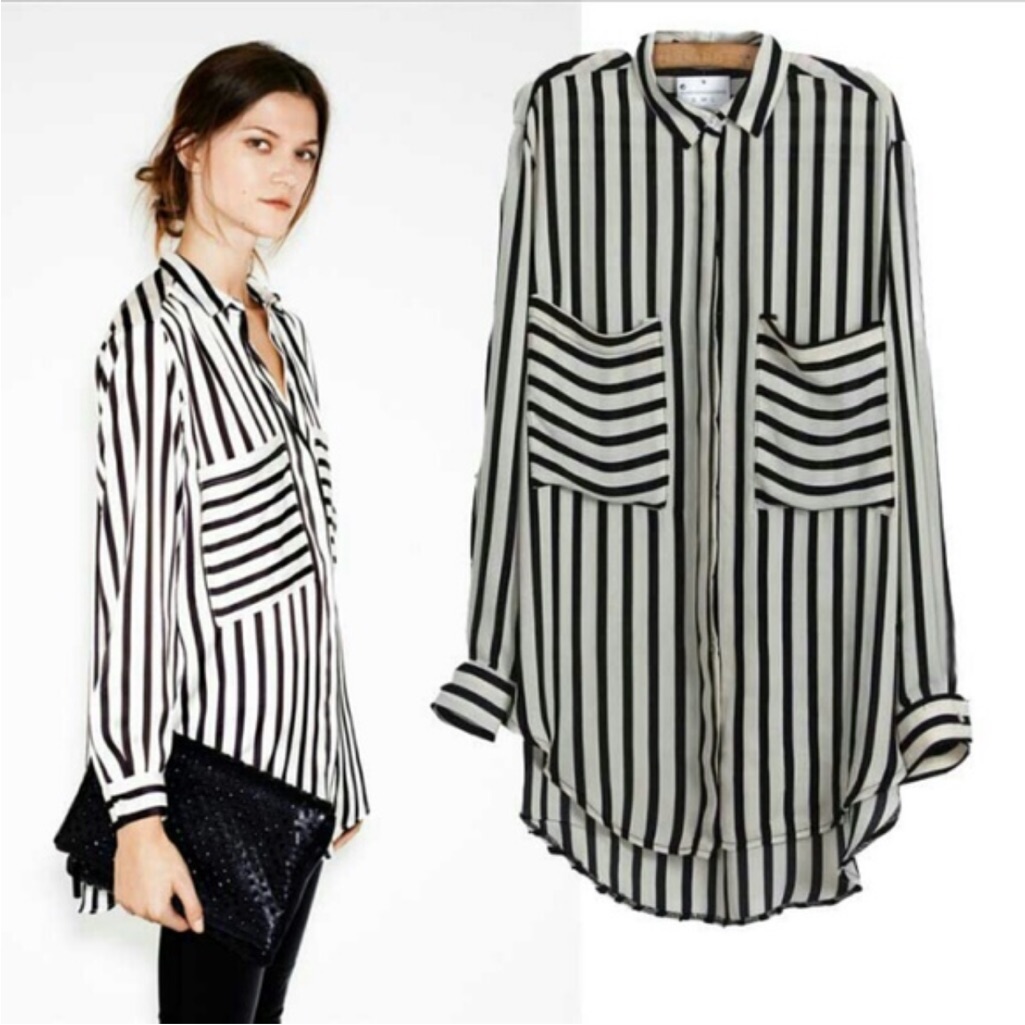 Zara Style Hi Low Blouse